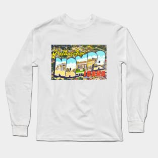 Greetings from Nampa, Idaho - Vintage Large Letter Postcard Long Sleeve T-Shirt